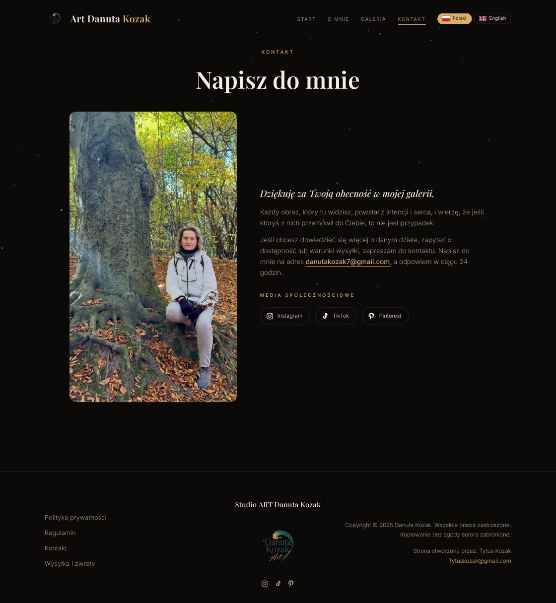 artdanutakozak.com — Kontakt (dane za zgodą właścicielki)
