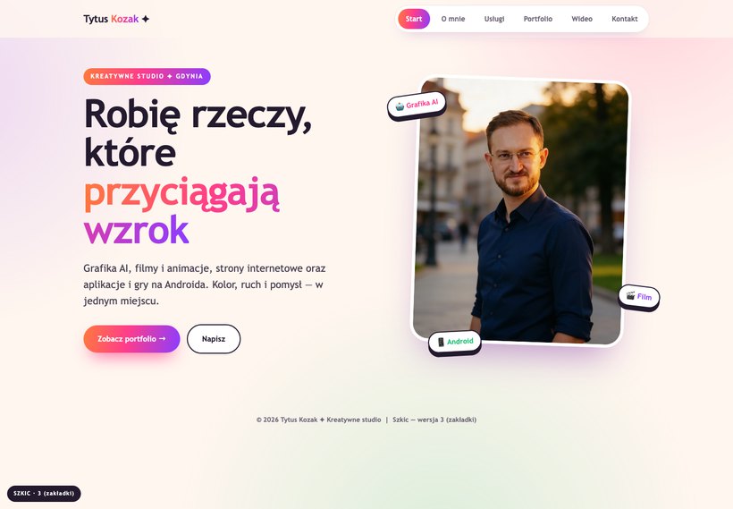 Przykładowy projekt strony — wersja kolorowa